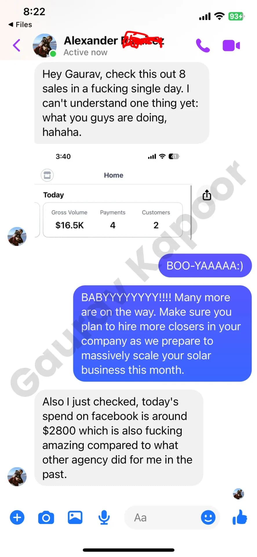Alexander - Agency Growth funnel screenshot